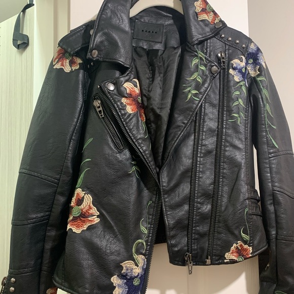Blank NYC Jackets & Blazers - BLANK NYC embroidered leather jacket